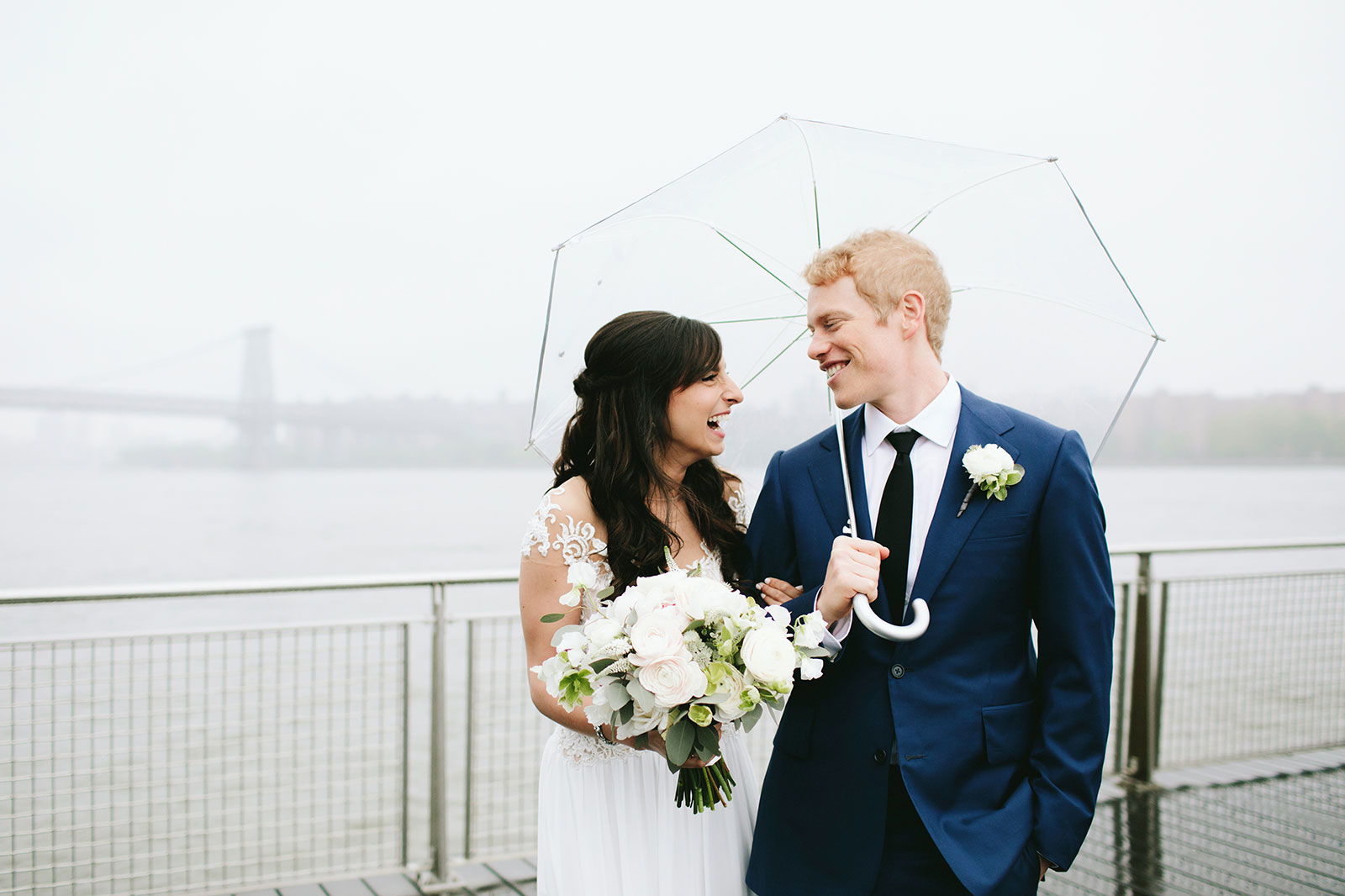 Williamsburg rainy wedding