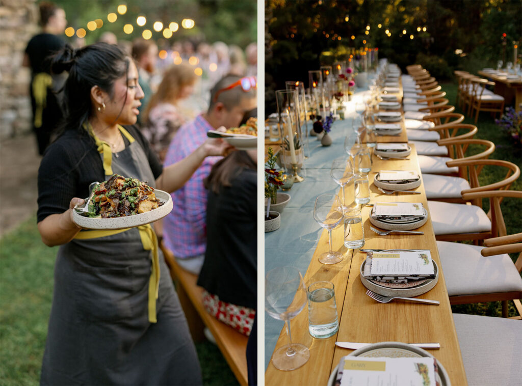 farm to table wedding reception