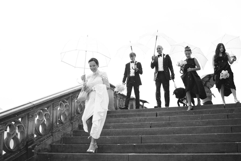 rainy wedding biltmore