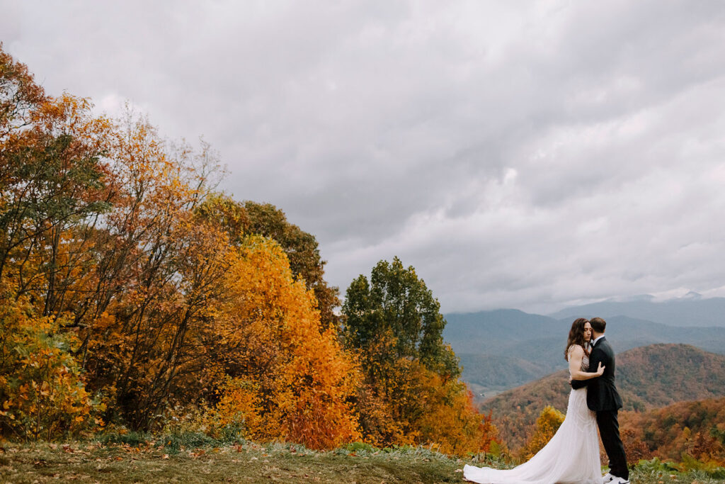 fall colors elopement blue ridge parkway
