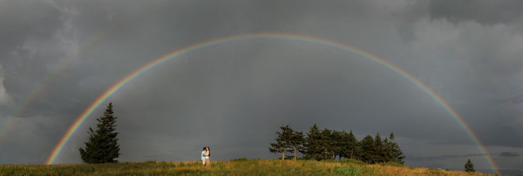 rainbow engagement session
