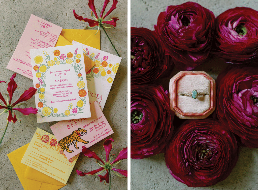 colorful wedding invitations